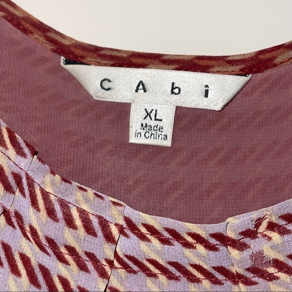 CAbi Pleated Tank Top Hoodstooth #555 Spaghetti Straps XL New Without Tags - Picture 11 of 16